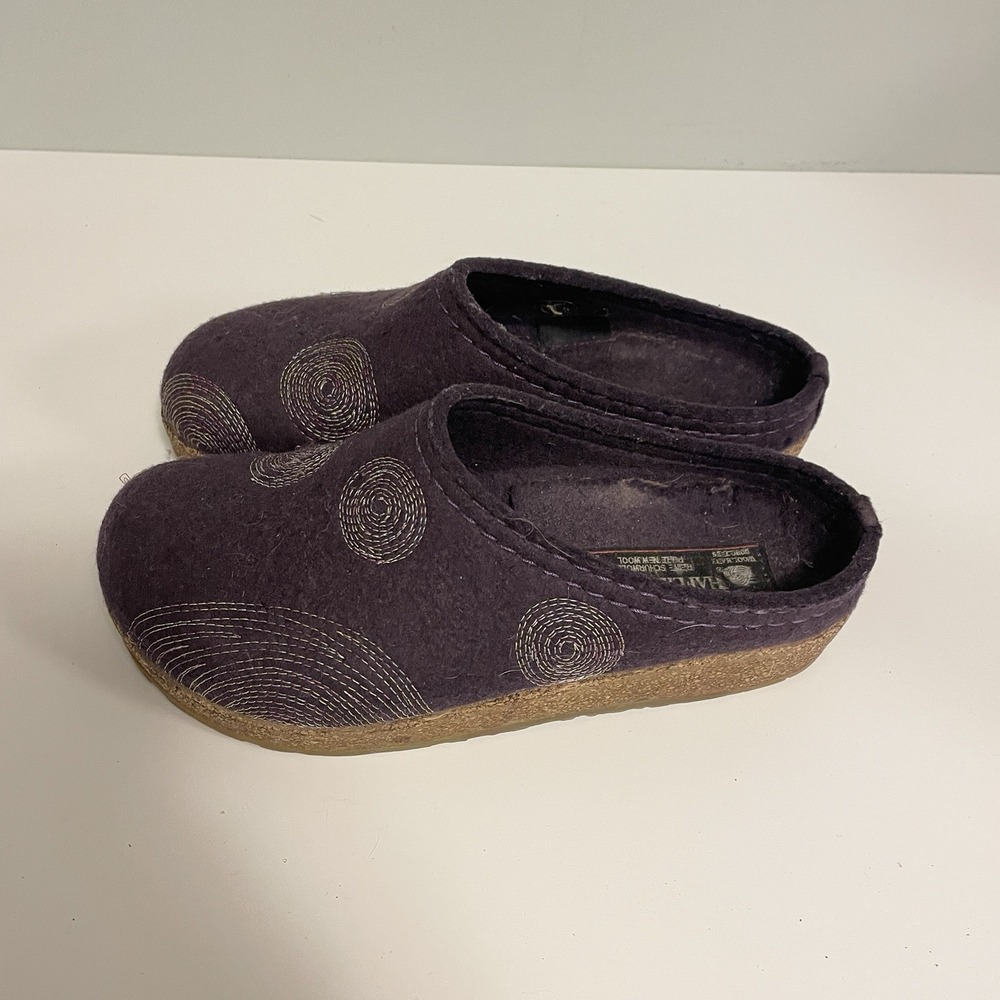Haflinger Spirit Wool Clog Slippers EUR 36 Womens Size 5 Lavender Purple - Picture 4 of 9